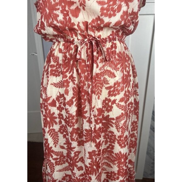 ALL IN FAVOR WOMEN'S MIDI DRESS Feminine Floral Tiered Ruffle Hem Cap Sleeves - Picture 3 of 12